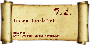Treuer Loránd névjegykártya