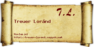 Treuer Loránd névjegykártya